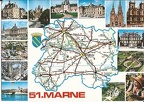 51 - Carte du Département de la Marne