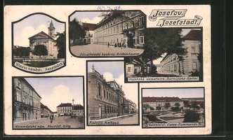 AK-Josefstadt-Josefov-Jaromer-Radnice-Rathaus-Artillerie-Kaserne-Neustaedter-Ring