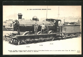 AK-Belgische-Eisenbahn-Lokomotive-Machine-No-2845