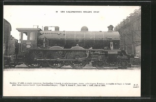 AK-Les-Locomotives-Belges-Etat-Machine-No-4025-Dampflok