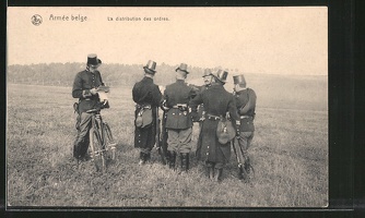 AK-Armee-belge-La-distribution-des-ordres-Befehlsausgabe