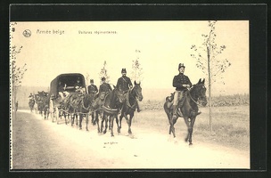 AK-Belgischer-Train-auf-dem-Marsch