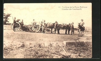 AK-belgische-Soldaten-Artillerie-de-la-Force-Publique-Geschuetz-der-Landmacht-Ganzsache