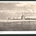 AK-U-Boot-U7-bei-spiegelglatter-See-Mannschaft-an-Deck