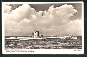 AK-U-Boot-U26-750-t-in-voller-Fahrt