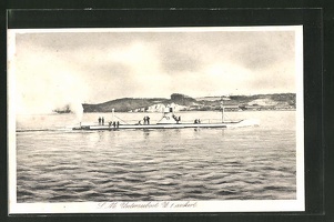 AK-Unterseeboot-U-1-ankert