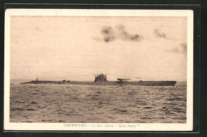 AK-Cherbourg-le-Sous-Marin-Rene-Audry-franzoesisches-U-Boot