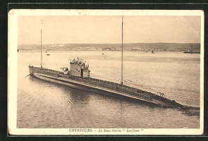 AK-Cherbourg-U-Boot-Souffleur-verlaesst-den-Hafen