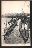 AK-Dieppe-Sous-Marins-au-bassin-Franzoesische-U-Boote