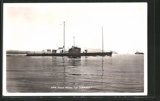 AK-franz-U-Boot-Le-Diamant-in-Fahrt
