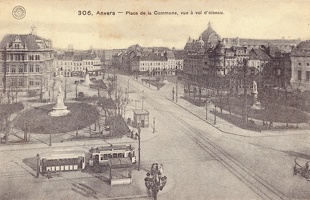 ANVERS - Place de la Commune, vue à vol d'Oiseau