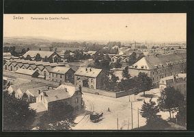 AK-Sedan-Panorama-du-Quartier-Fabert-Ansicht-der-Kaserne-Pferdegespann