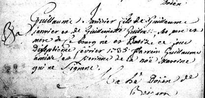 Janvier Guillaume 1735 02 17 B