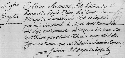 Avenant Olivier 1774 11 23 B