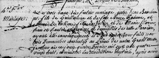 Baschamps Jean - Delanoë Anne 1788 02 04 M1
