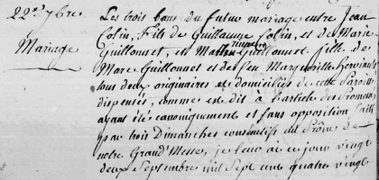 Colin Jean - Guillonnet Mathurinne 1789 09 22 M1